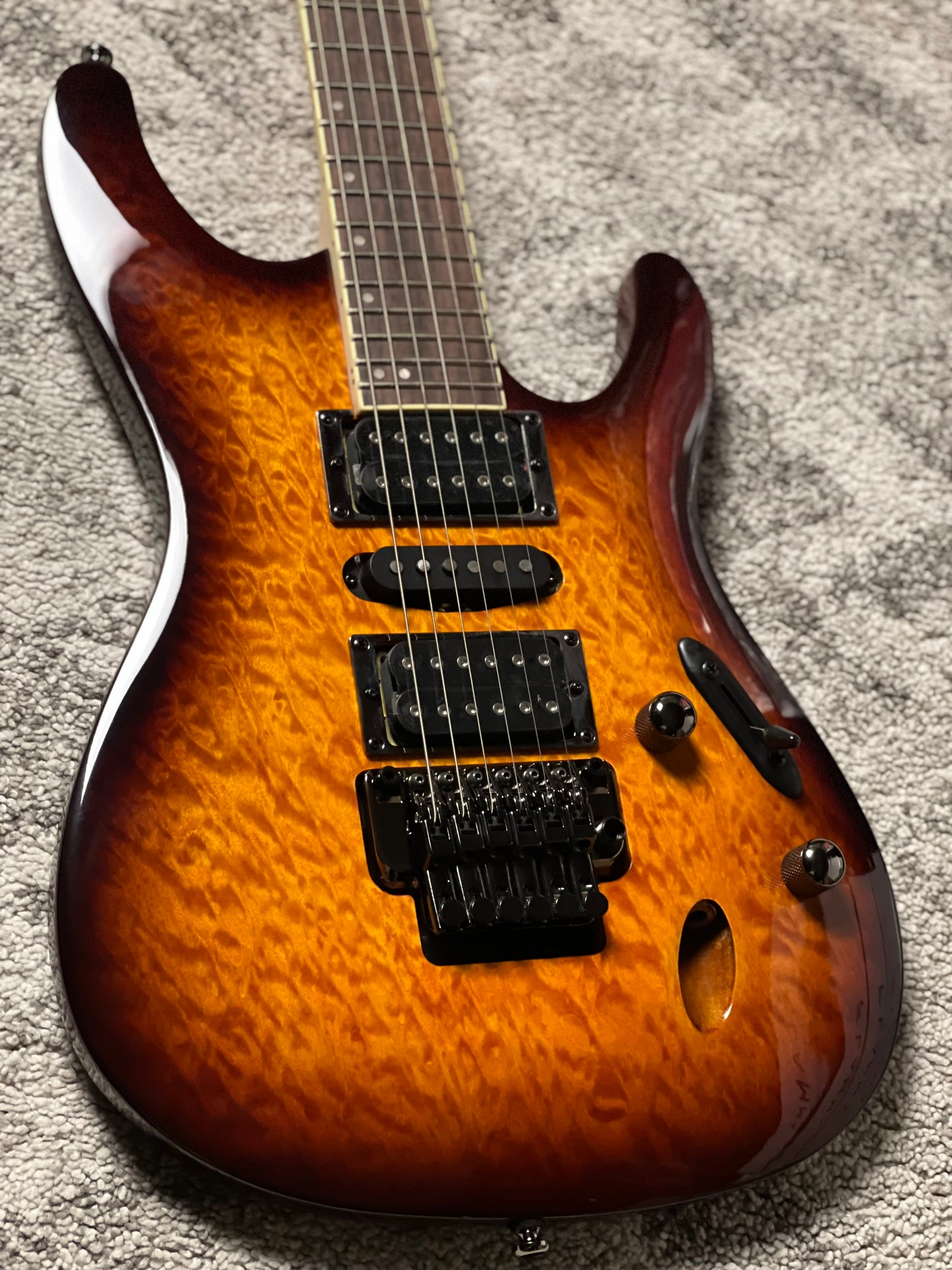 Ibanez S670QM-DEB in Dragon Eye Burst