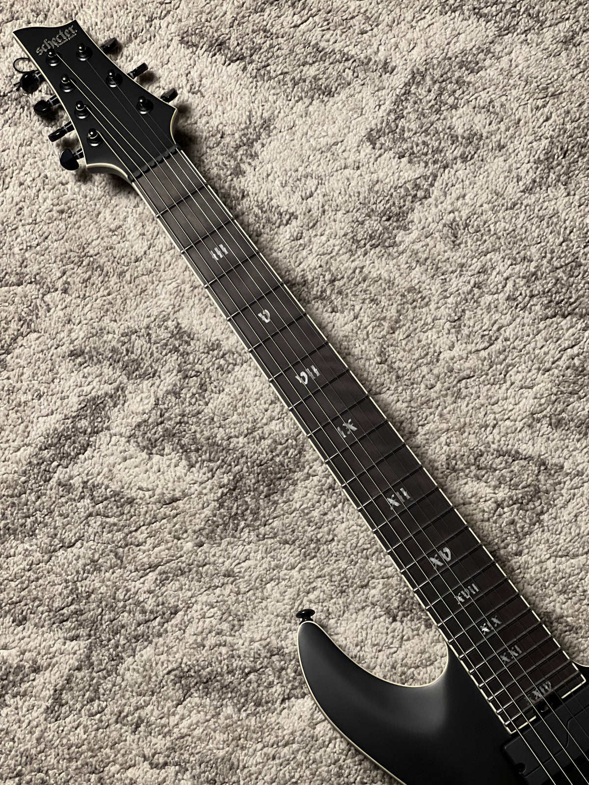 Schecter C-7 SLS Elite Evil Twin in Satin Black