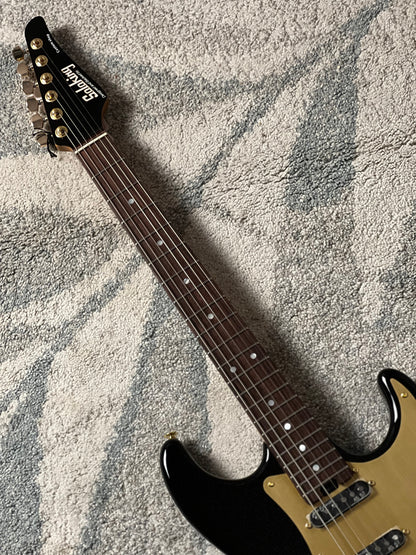 Soloking MS-1 Classic MKII in Black Beauty Anodized Gold Pickguard with Rosewood FB JESCAR
