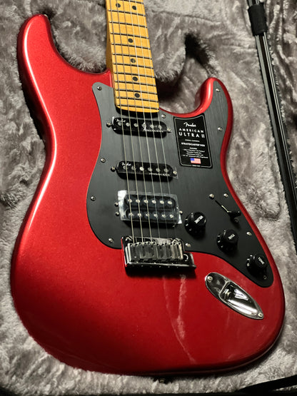 Fender American Ultra II Stratocaster HSS with Maple FB in Sinister Red US240038930