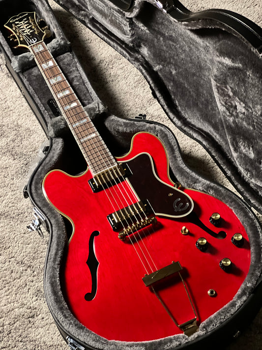 Epiphone Masterbilt Gem Archer Sheraton Electric Guitar in Cherry Red 26011512332