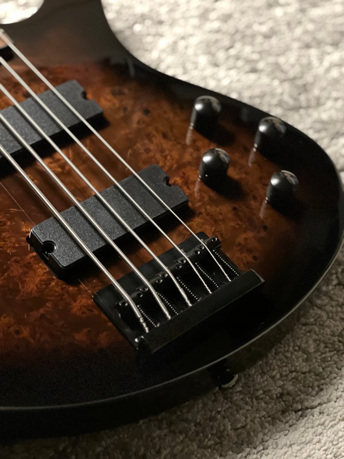 Schecter C-5 Standard 5-string in Tobacco Burl