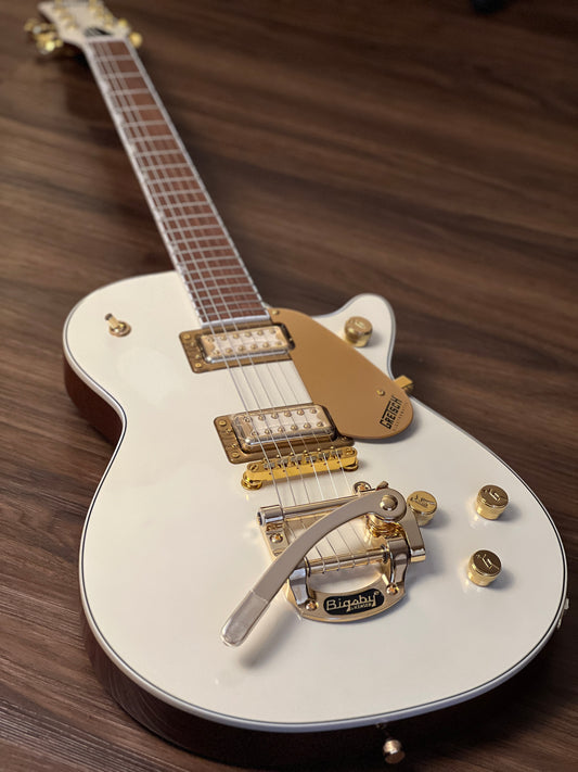 Gretsch Electromatic Pristine LTD Jet Electric Guitar w/Bigsby, Laurel FB, White Gold