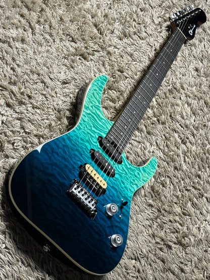 Charvel Pro-Mod Plus Dinky DK24 HSS QM in Blue Curaçao ICC250000 (USED)