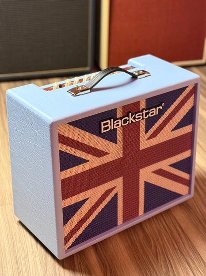 Blackstar Debut 50R 50-watt 1 x 12-inch Combo Amplifier in Baby Blue Tolex with Union Flag Grille