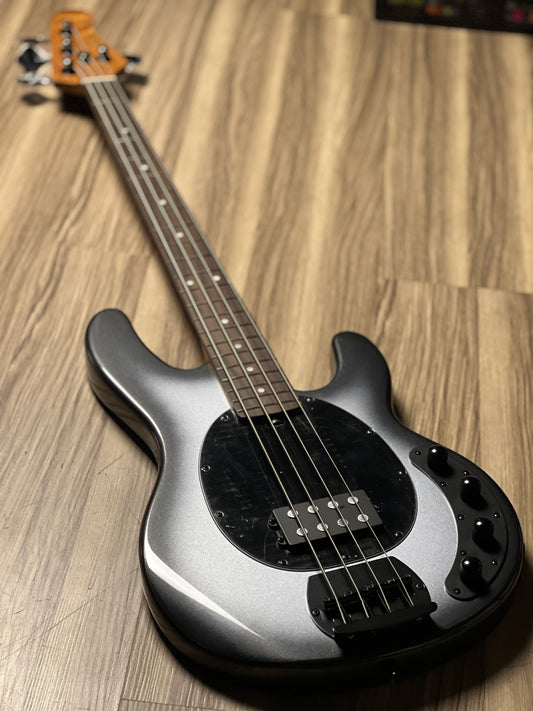 SQOE SBMS200 MWA 4 String Bass in Metallic Silverburst