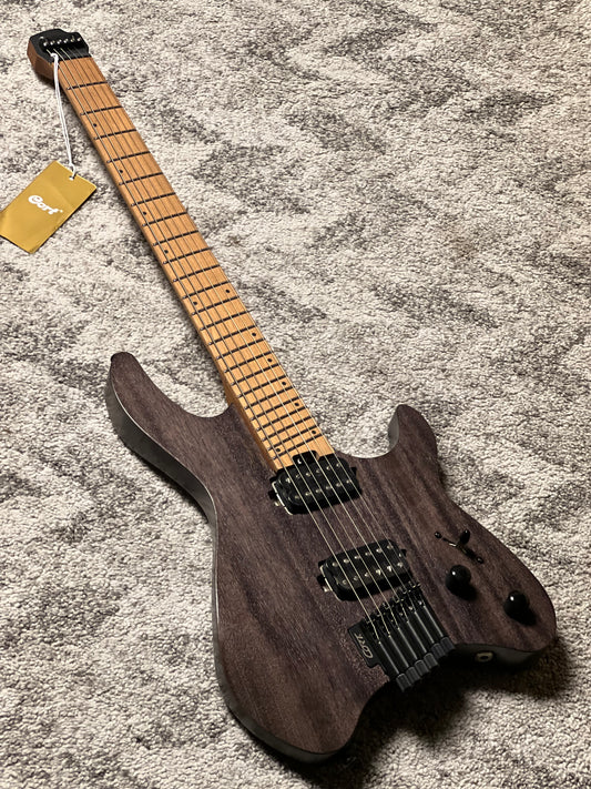 Cort Space G6MS Headless Multiscale in Semi Gloss Trans Black