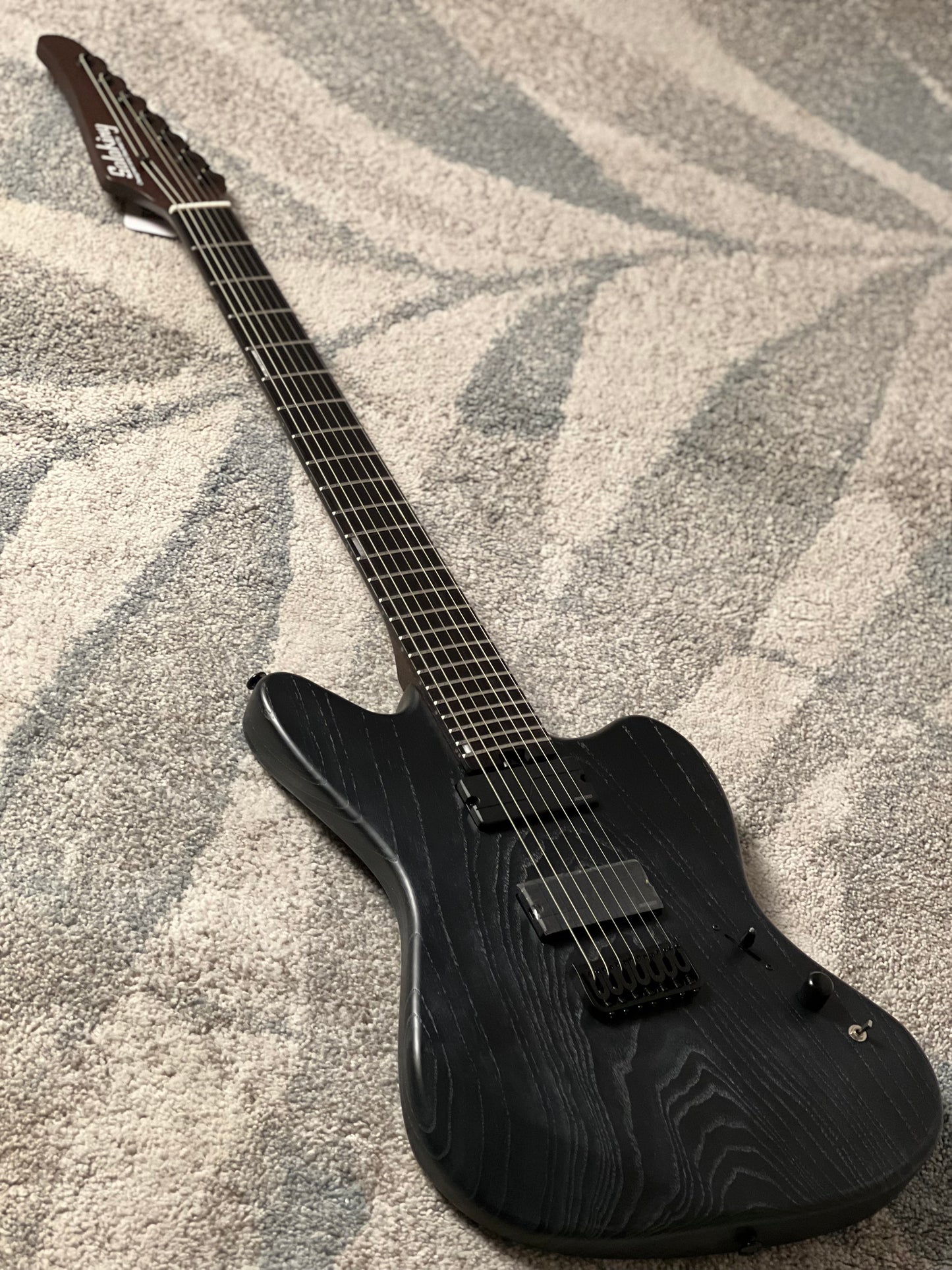 Soloking MJM-7 Custom Baritone HH with Fishman Fluence and Wenge Neck in Driftwood Black