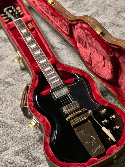 Gibson SG Standard '61 Maestro Vibrola T-Type in Ebony w/Case 232950039