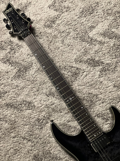 Schecter Hellraiser Hybrid C-1 FR TBB with Floyd Rose in Trans Black W23070014