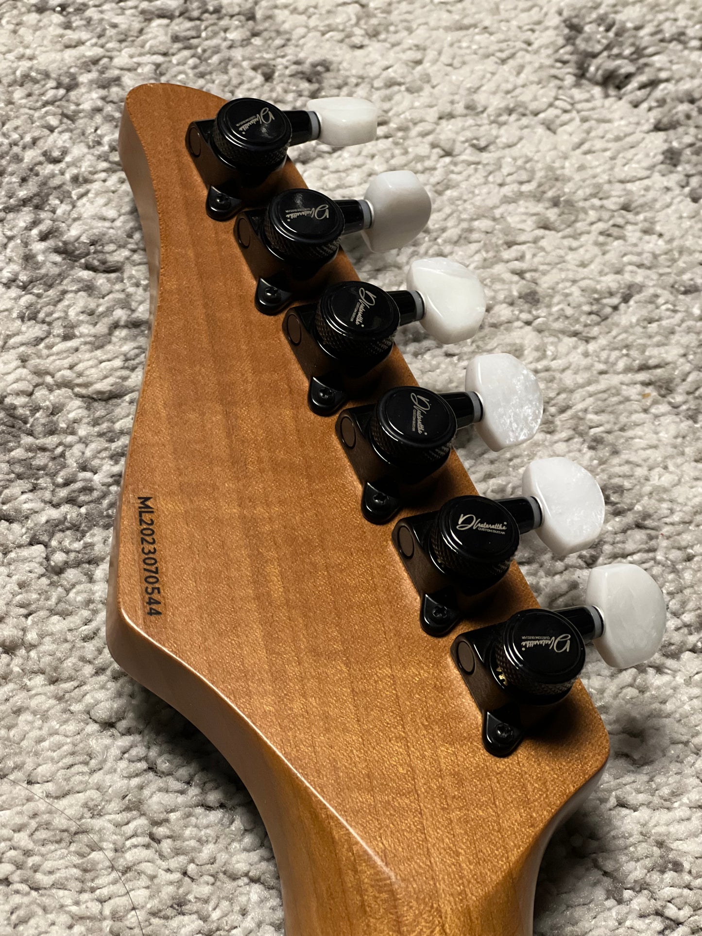 Dhatarattha Custom DST HH Flame in Ocean Storm Double Wipeout with Rosewood FB