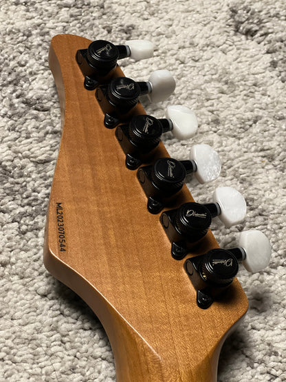 Dhatarattha Custom DST HH Flame in Ocean Storm Double Wipeout with Rosewood FB