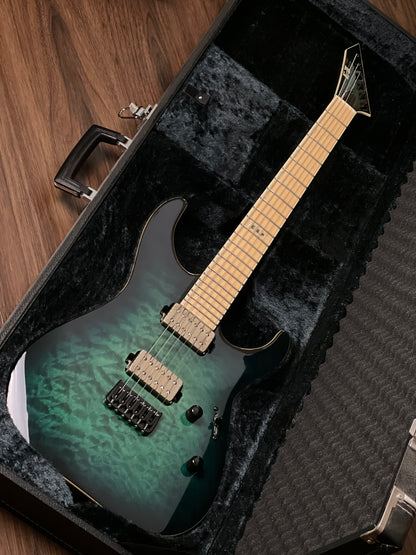 ESP E-II M-II NT - Black Turquoise Burst