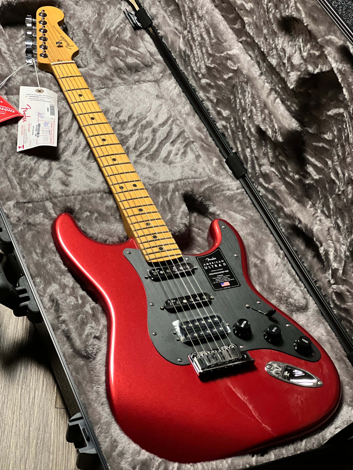 Fender American Ultra II Stratocaster HSS with Maple FB in Sinister Red US240038930