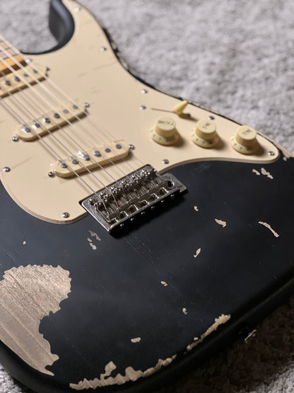 Soloking MS-1 Tribute 50s SSS Relic with Maple FB in Black