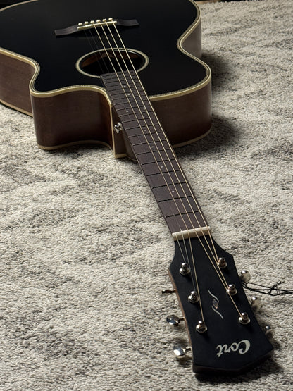 Cort Essence ES-GA4-BTSG Acoustic Guitar, Black Top Semi Gloss