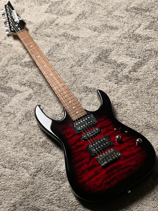 Ibanez Gio GRX70QA-TRB in Transparent Red Burst