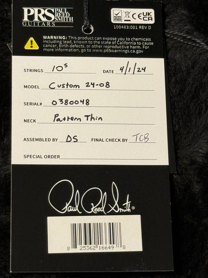 PRS Custom 24-08 2024 in Yellow Tiger 0380048