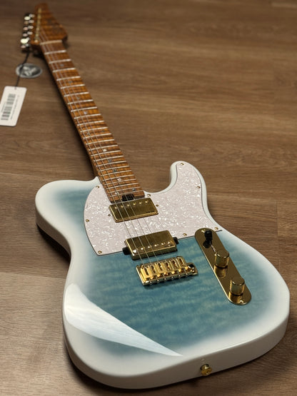 Soloking MT-1 Custom 24 FMN Elite with Flame Neck in Larimar Nafiri Special Run