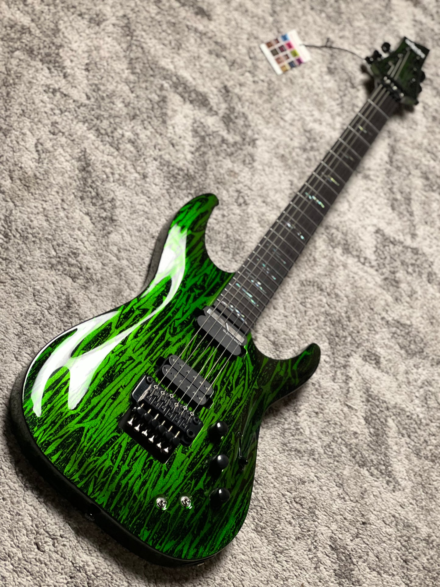 Schecter C-1 FR-S Silver Mountain in Toxic Venom W21080108