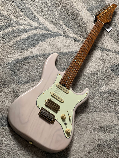 Soloking MS-1 Classic Ash FMN with Roasted Flame Maple Neck in White Blonde Limited Edition
