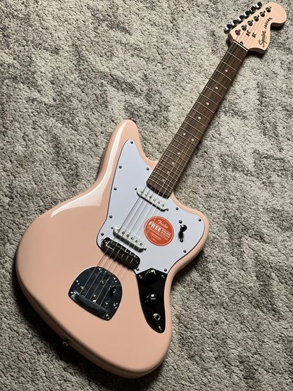 Squier FSR Affinity Series Jaguar with Laurel FB in Shell Pink