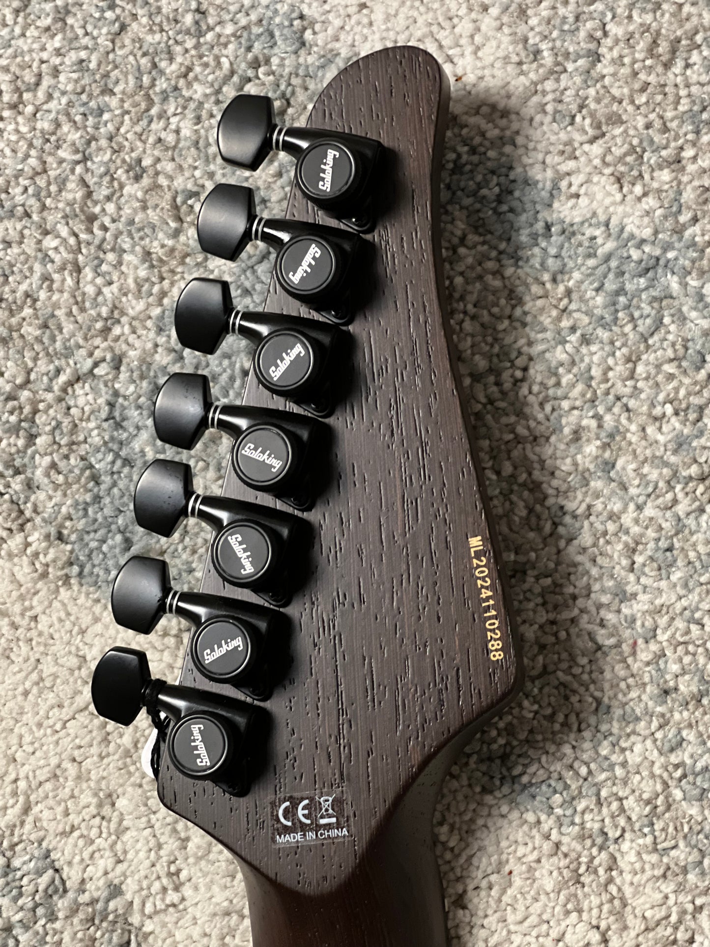 Soloking MJM-7 Custom Baritone HH with Fishman Fluence and Wenge Neck in Driftwood Black