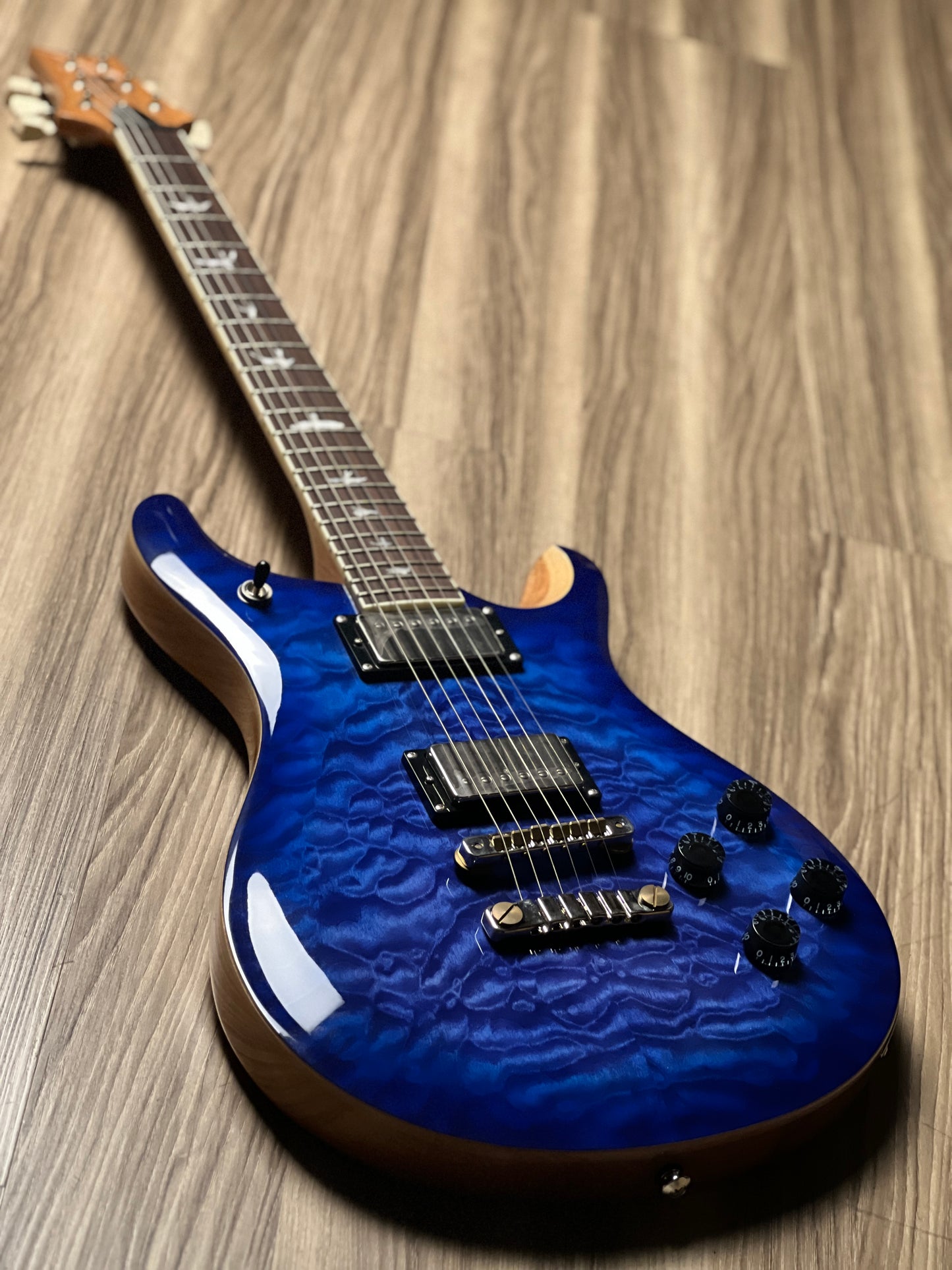 PRS SE 594 Quilt Limited Edition Doublecut in Faded Blue Burst