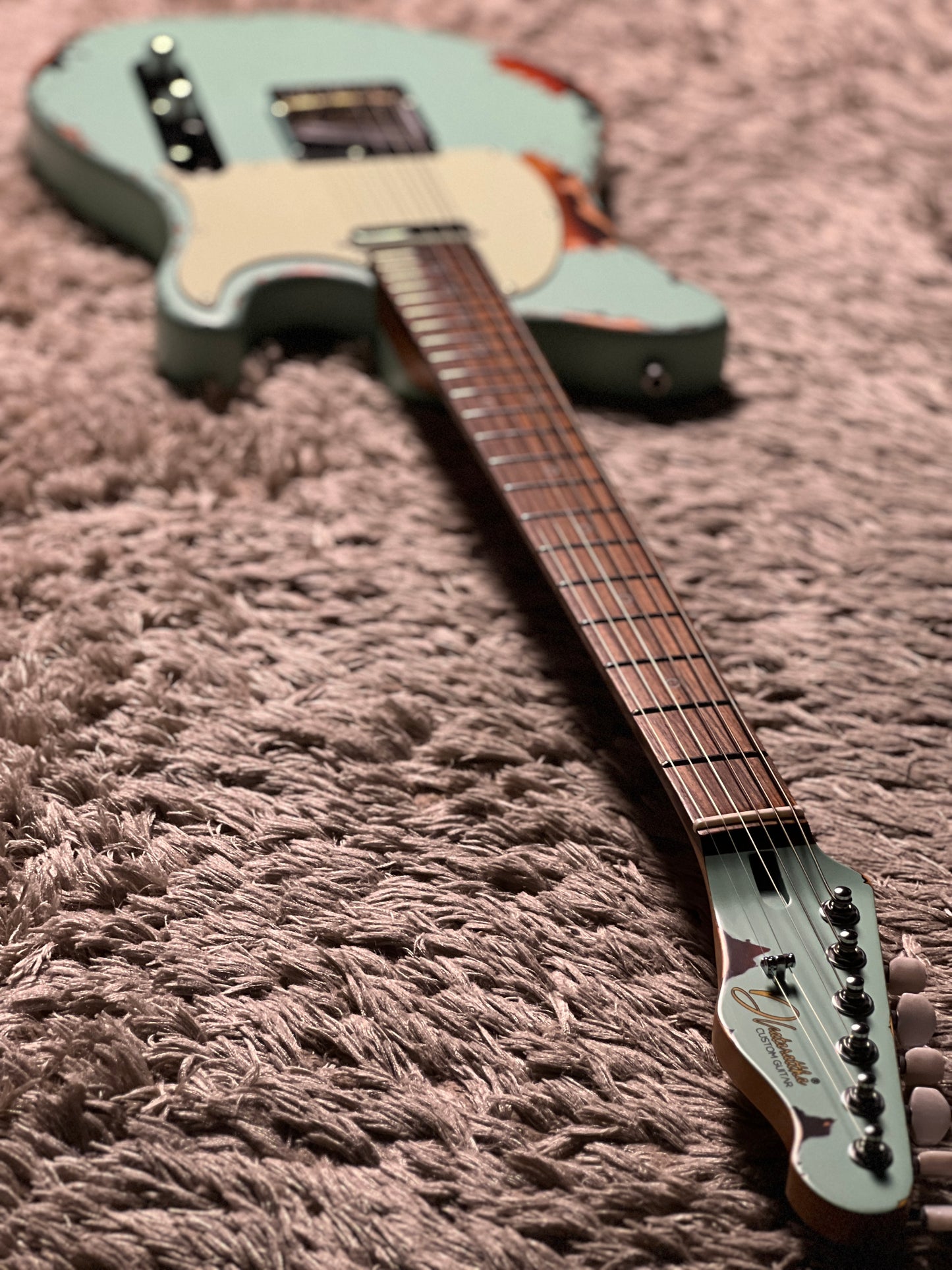 Dhatarattha Performance DTL in Surf Green Over Sunburst with RW FB and Nitrocellulose Lacquer Relic