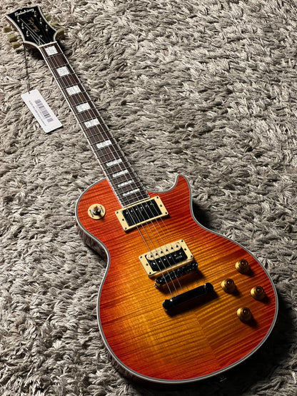 Soloking SLS50FM Deluxe with 5A Flame Top in Cherry Sunburst