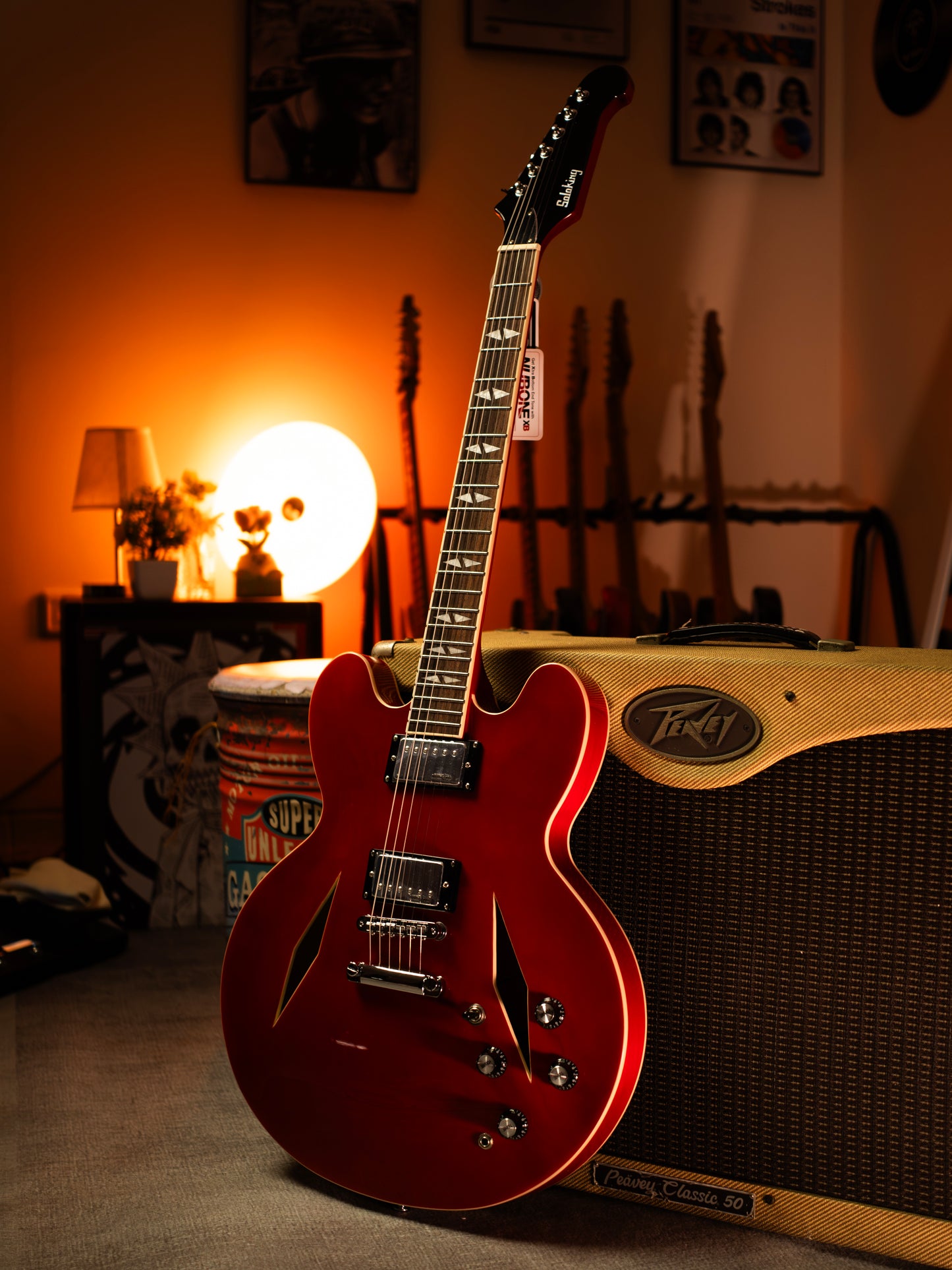 Soloking SDG-335 Dave Grohl Style Tribute in Cherry Red