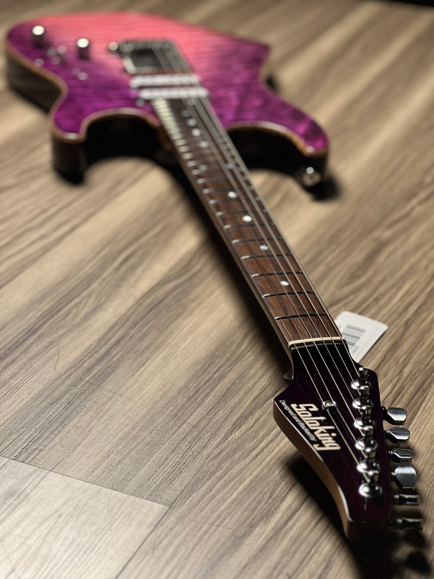 Soloking MS-1 Custom 24 HSS Quilt with Rosewood FB in Purple Wakesurf JESCAR