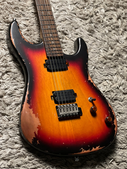 Dhatarattha Performance DST HH in 3-Tone Sunburst with RW FB and Nitrocellulose Lacquer Relic