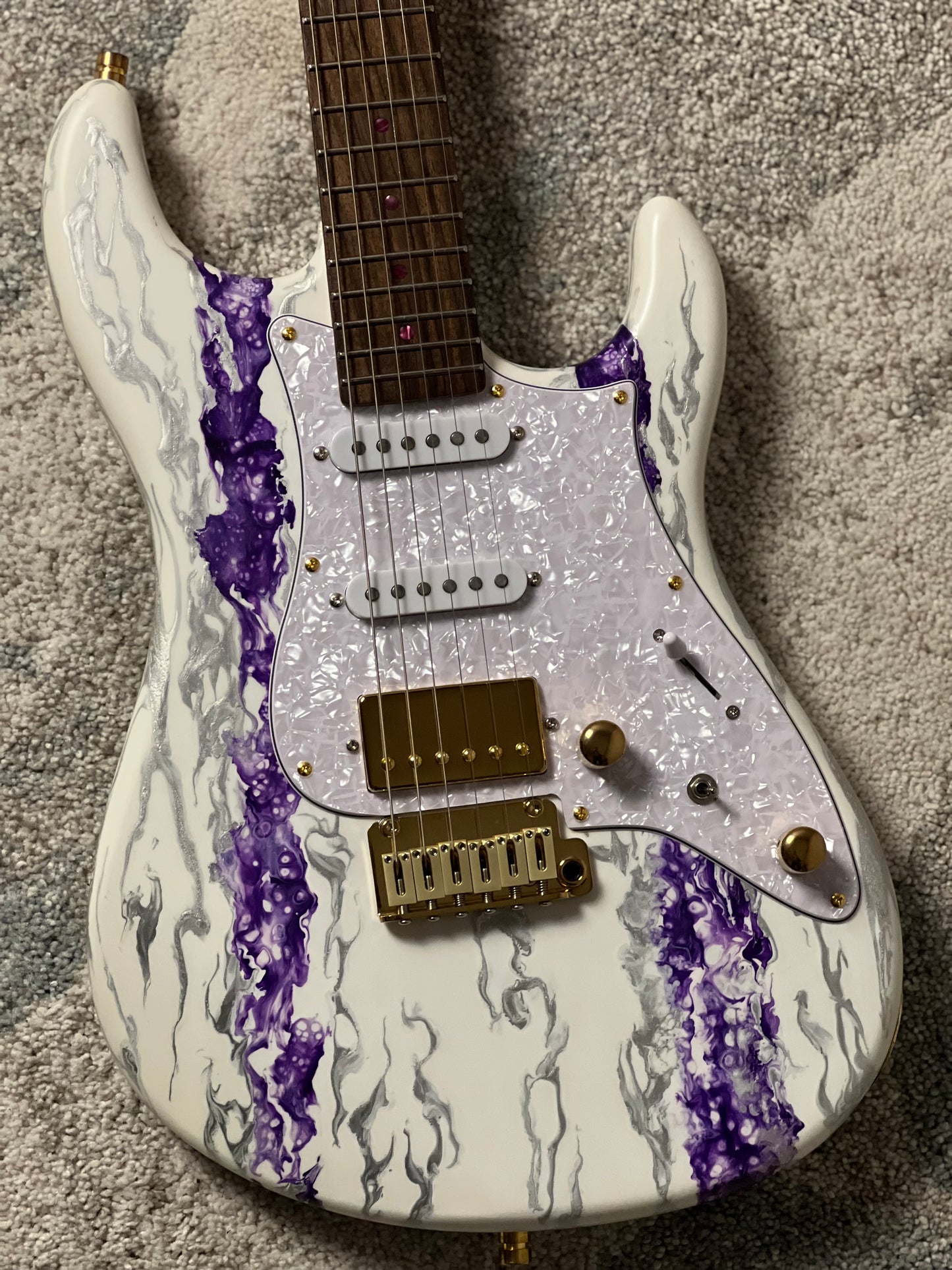 SLX X Dhatarattha Custom DST in Amethyst Shmear with Rosewood FB
