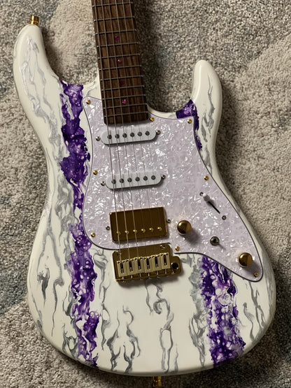 SLX X Dhatarattha Custom DST in Amethyst Shmear with Rosewood FB