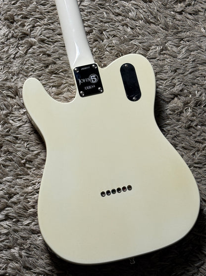 Fender John 5 Ghost Telecaster with Maple FB in Arctic White J5220177