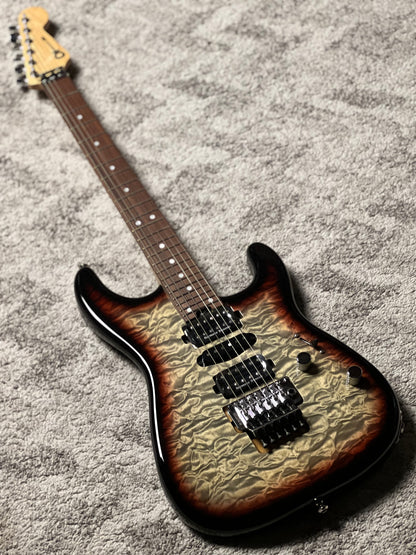 Charvel MJ SD1 24 HSH w/Floyd Rose, PF FB in Midnight Glow JDC2300306