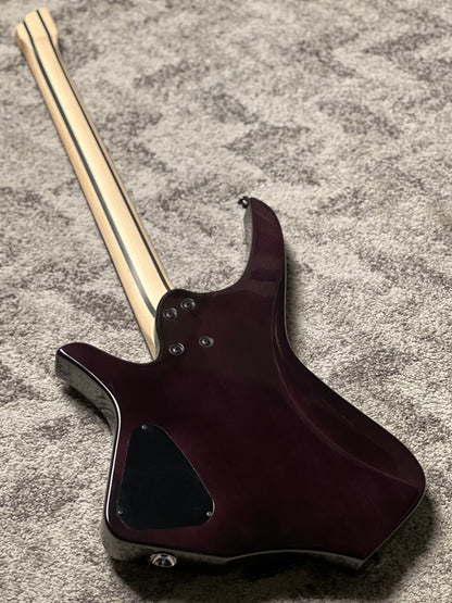 SLX Raptor Hybrid 6 Model A Headless with Burl Top in Purple Amethyst Burst