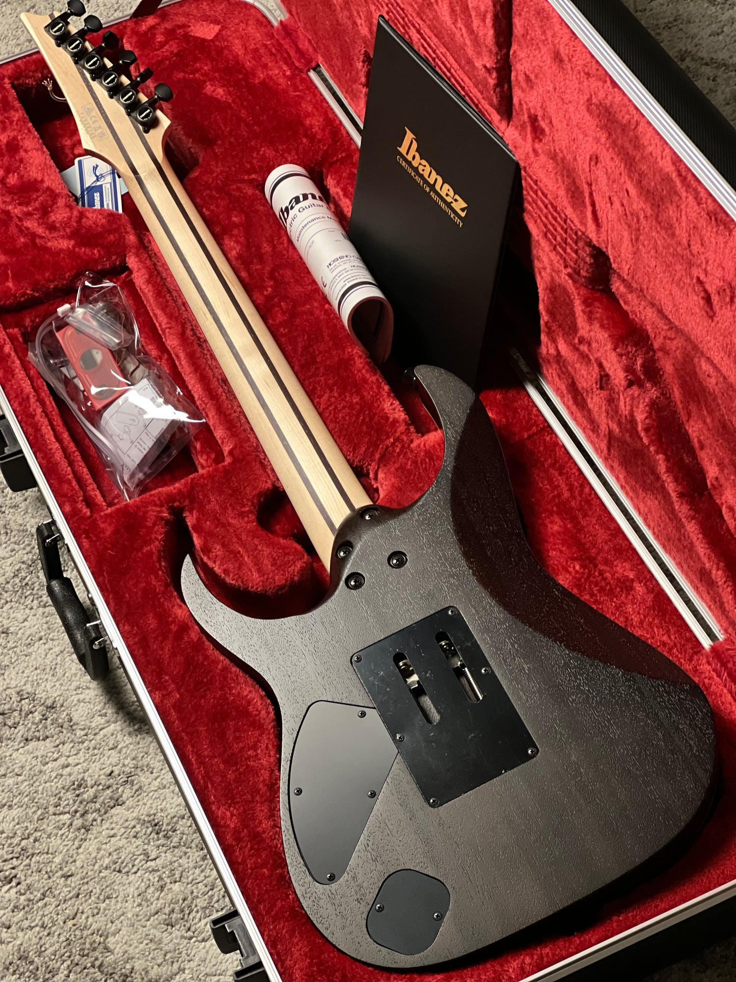 Ibanez J Custom RG8620AH-AGF in Anvil Gray Burst Flat w/Case F2533769