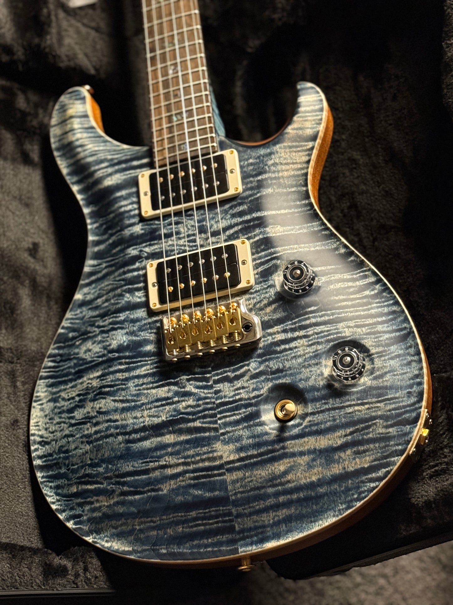 PRS Custom 24 Wood Library in Faded Whale Blue with Satin Stained Neck 0410573