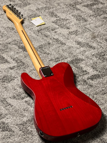 Fender Japan Hybrid II Telecaster with Maple FB in Flame Sunset Orange Transparent JD24010467