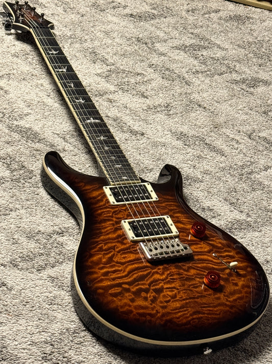 PRS SE Custom 24 Quilt Top in Black Gold Burst F081418 (USED)