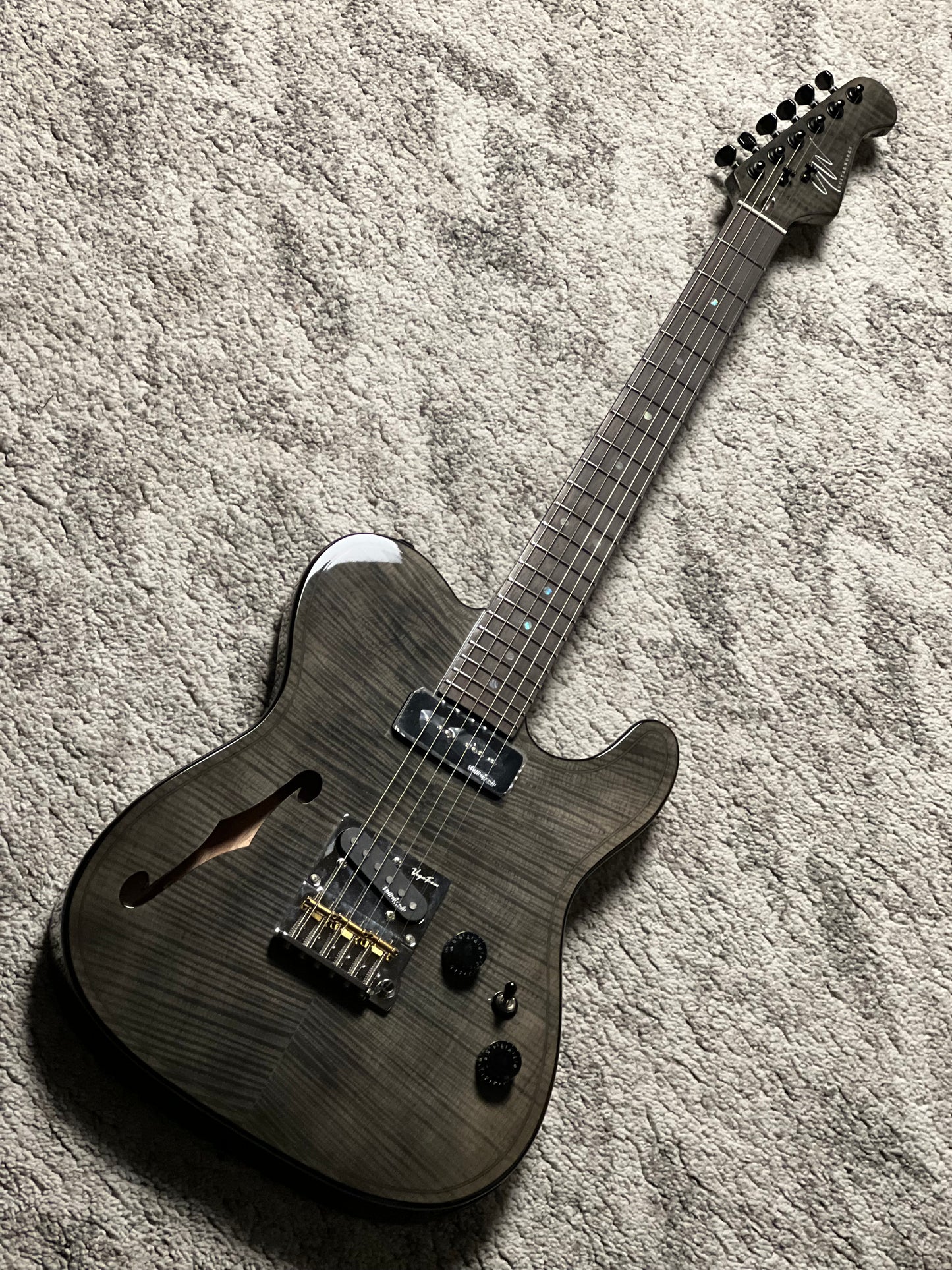 UW GuitarWorks Jazz Pop TL in Transparent Black