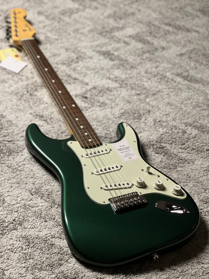 Fender Japan Traditional II 60s Stratocaster with RW FB in Aged Sherwood Green Metallic JD23002593