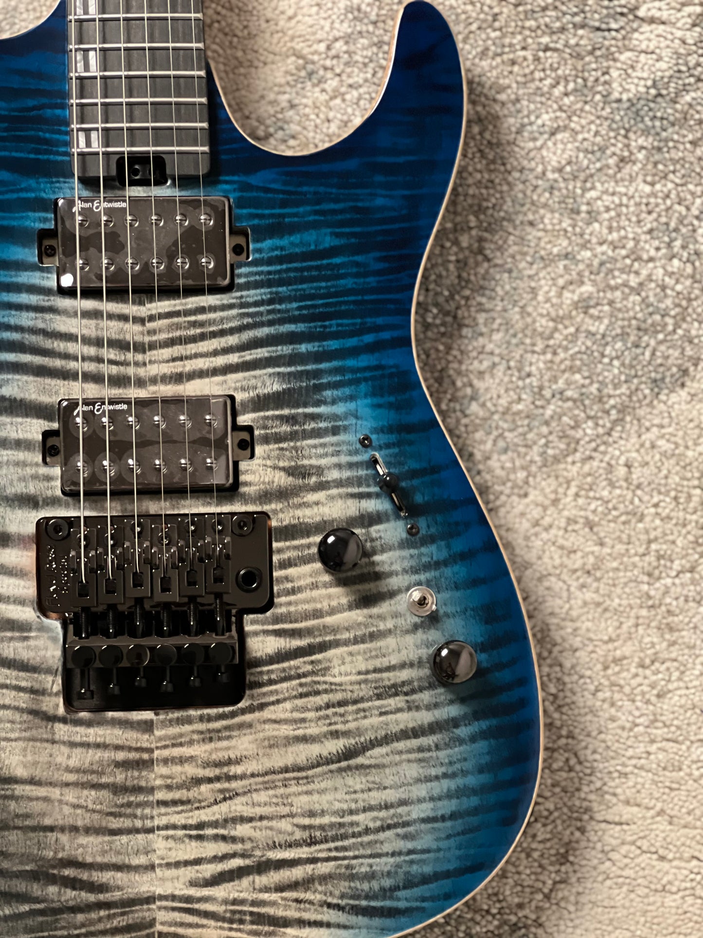 Soloking MS-1 Custom 24 HH FR Revenant in Black Aqua Burst