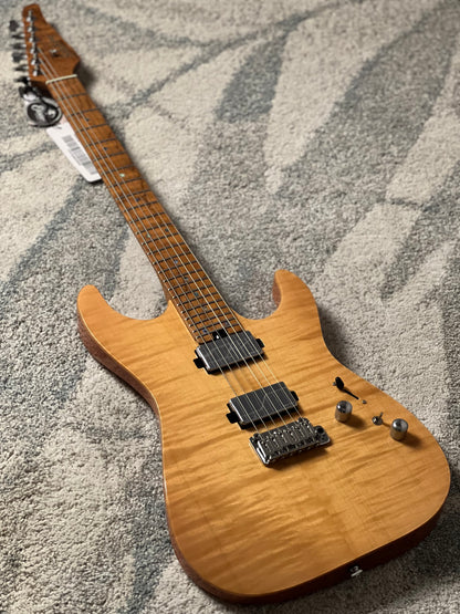 Soloking MS-1 Custom 24 HH MOD Flat Top FMN in Natural Gloss with Fishman Fluence Pickups