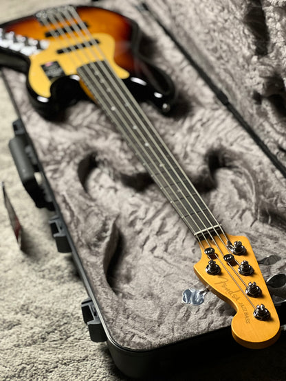 Fender American Ultra II Jazz Bass V Guitar with Ebony FB in Ultraburst US26005365