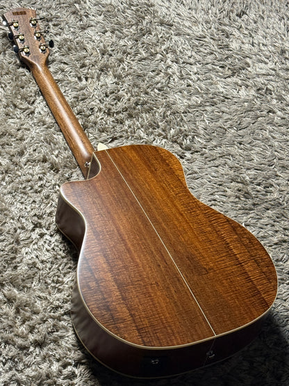 Cort Essence ES-GA4-BTSG Grand Auditorium Special Acoustic Guitar, Black Top Semi Gloss