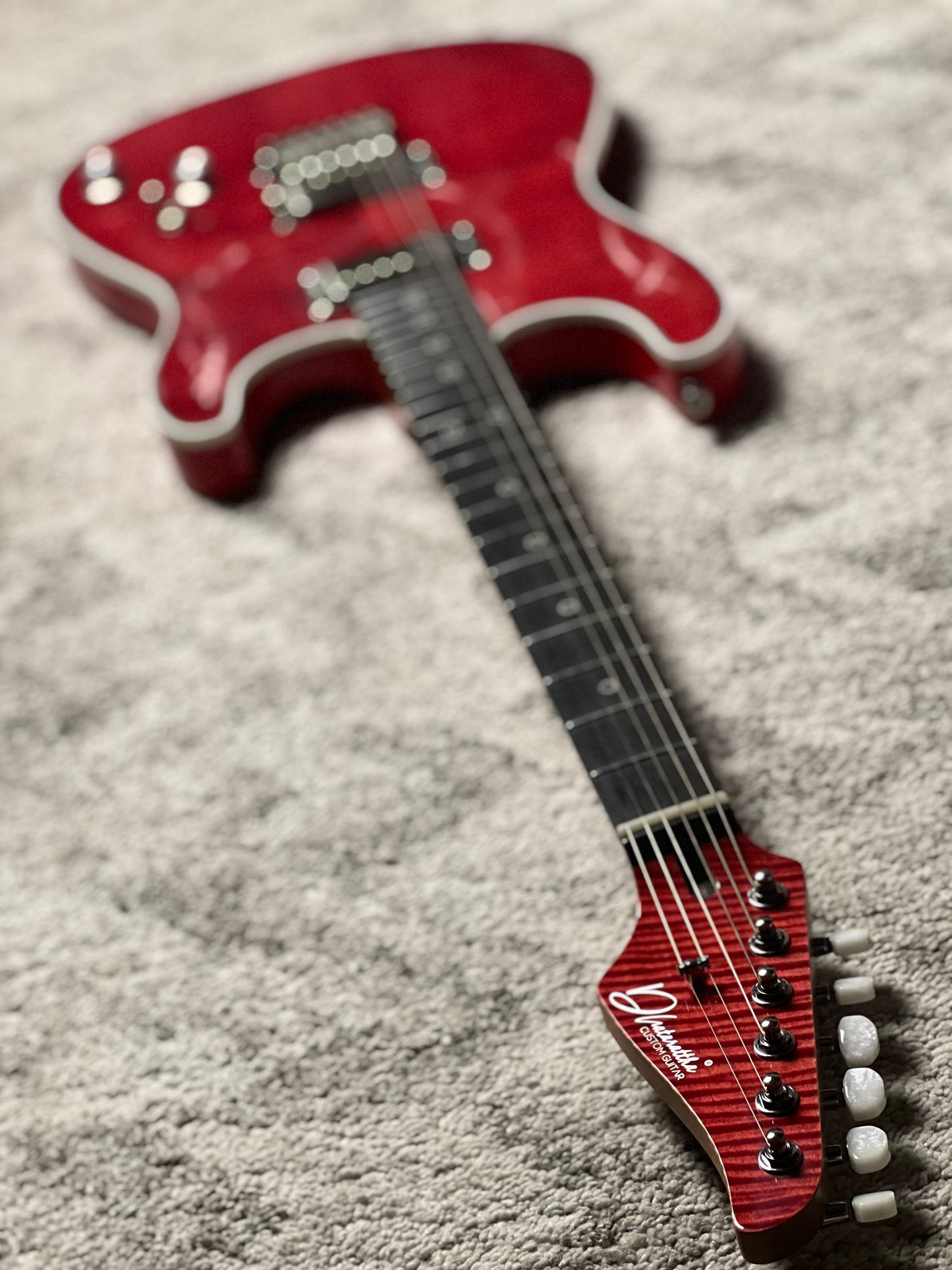 Dhatarattha Custom DST HH Flame in Crimson Red with Rosewood FB