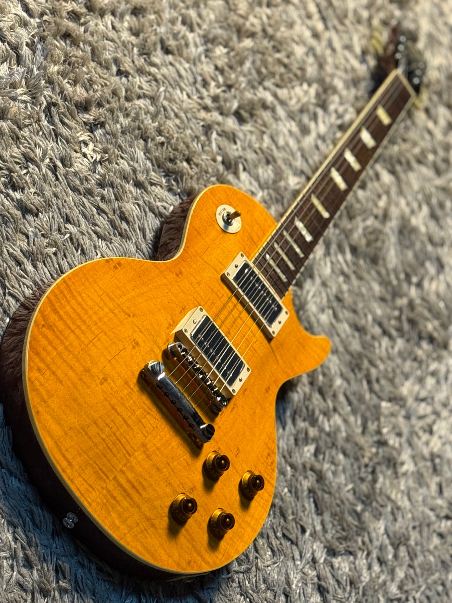Tokai Love Rock LS-150F-3A LD Premium Series Japan with Solid Flamed Maple Top in Lemon Drop 2246292